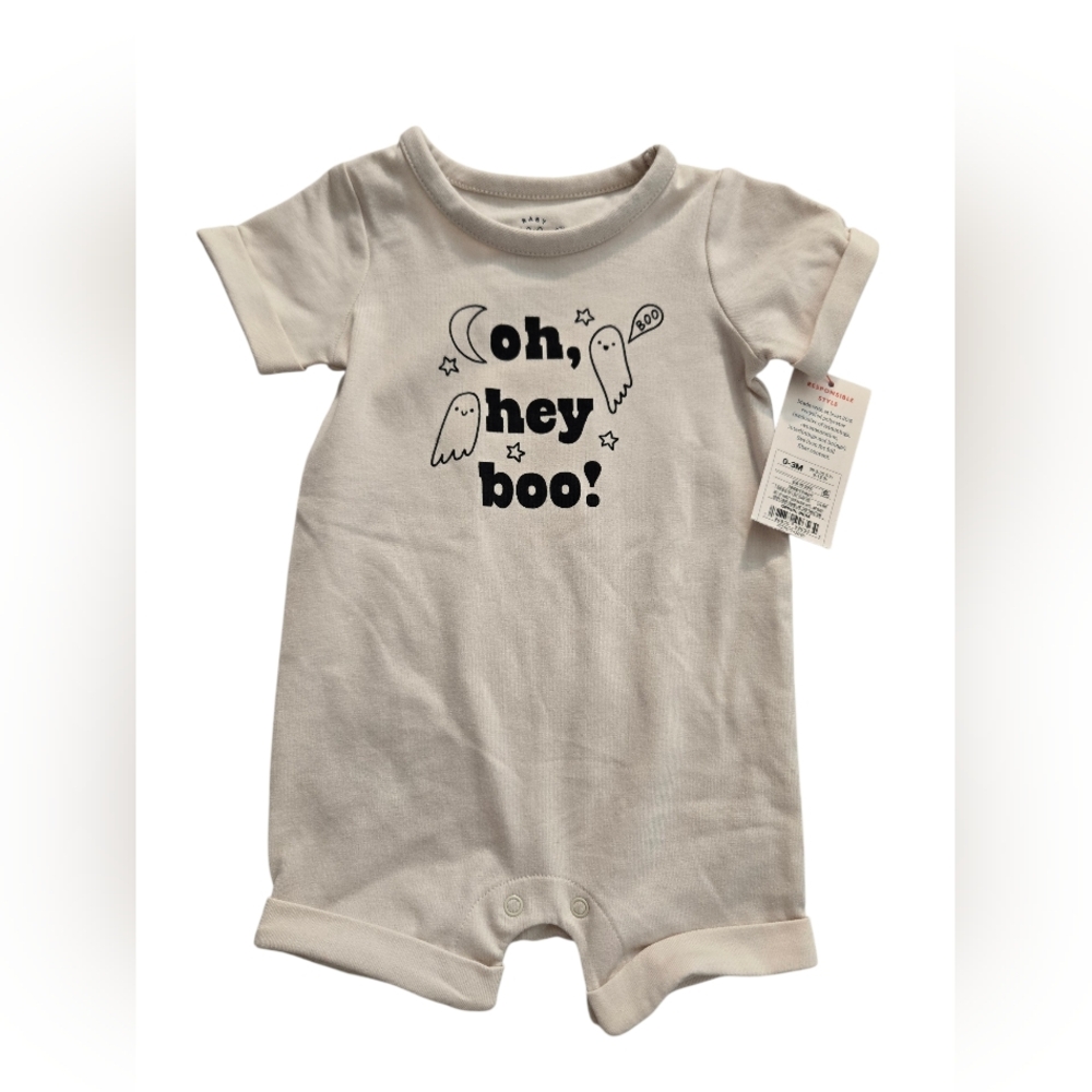 Cream Kids One Piece - Oh, Hey Boo! Size 0-3 M - NWT